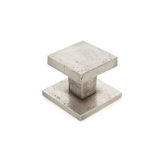 CAST SQUARE 80MM SQUARE CENTRE DOOR KNOB - DARK BRONZE