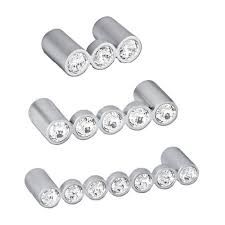 RIGEL INLINE HANDLE 64MM  5 STONE SATIN CHROME