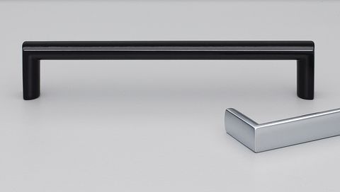 OBLONG HANDLE 288MM BLACK PAINT MATT#3