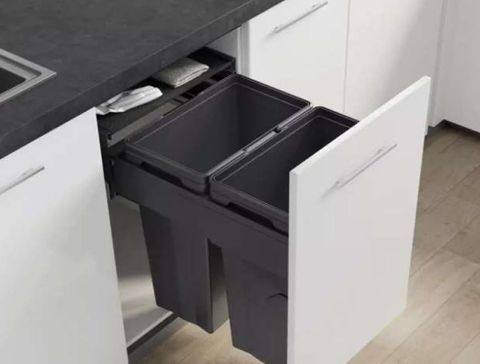 DELUXE MAX BIN SET ORION GREY 2X28L (SUIT 450MM CABINETS) (DO NOT USE)