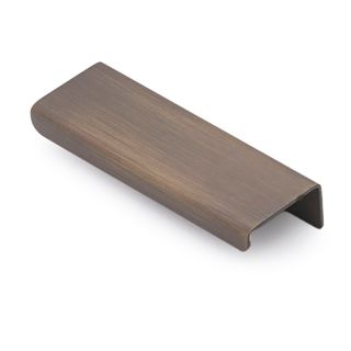 LEDGE 100MM SOLID BRASS LIP PULL - BRONZE