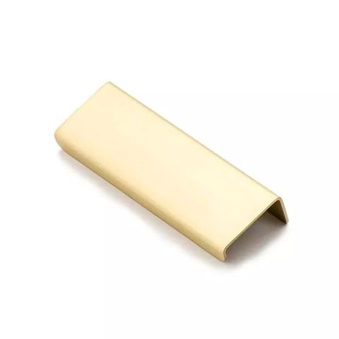 LEDGE 100MM SOLID BRASS LIP PULL - SATIN BRASS