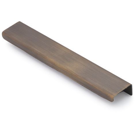 LEDGE 200MM SOLID BRASS LIP PULL - BRONZE