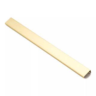 LEDGE 400MM SOLID BRASS LIP PULL - SATIN BRASS