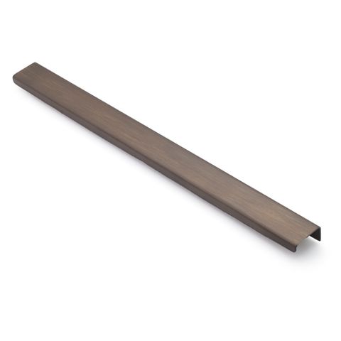 LEDGE 400MM SOLID BRASS LIP PULL - BRONZE