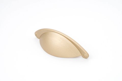 SHAKER 64MM CUP PULL - MATT BRUSHED BRASS