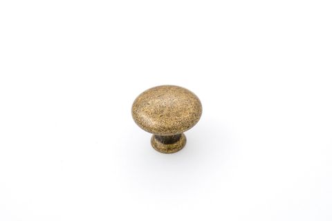 SHAKER 30MM PLAIN KNOB - ANTIQUE BRASS