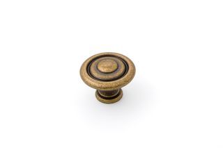 SHAKER 35MM FLUTED KNOB - ANTIQUE BRASS