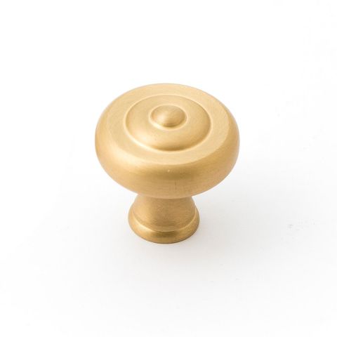 DECADE 38MM FLUTED KNOB - SATIN BRASS
