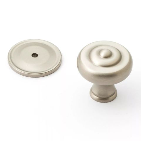 DECADE 38MM FLUTED KNOB & BACKPLATE - POLISHED NICKEL