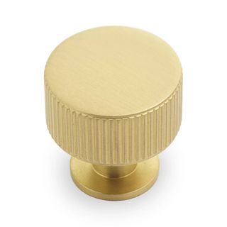 RIDGE 30MM KNOB - SATIN BRASS