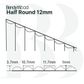 HALF ROUND 12 PRIMED - CROSS CUT   2440X1220 3.7MM