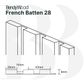 FRENCH BATTEN 28 PRIMED - CROSS CUT  2440X1220 6.0MM