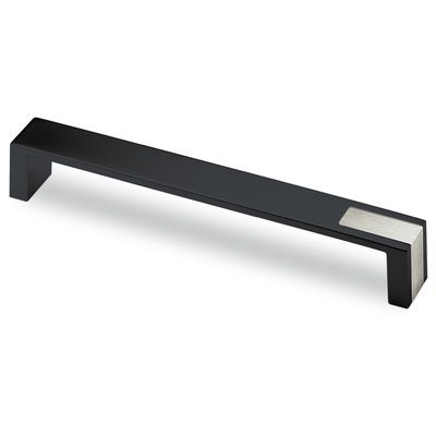 HET HANDLE INTRA 192MM - MATT BLACK / BRUSHED STAINLESS