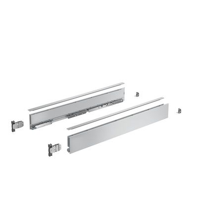 HET AVANTECH YOU DRAWER SIDE PROFILE SET 77H X 500MM - SILVER