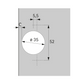 HET VEOSYS 105o HINGE OVERLAY STAINLESS - SCREW ON