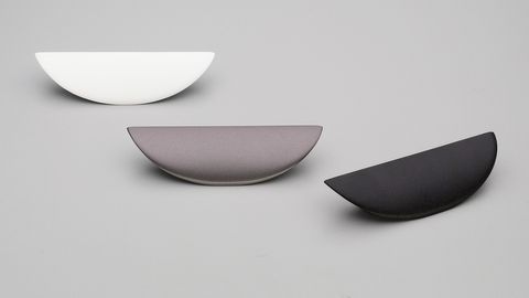 SHELL HANDLE 100MM BLACK STRUCTURED