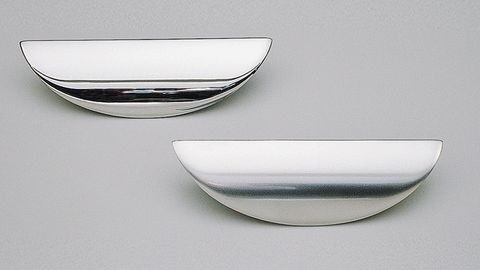 SHELL HANDLE 100MM BRUSHED NICKEL