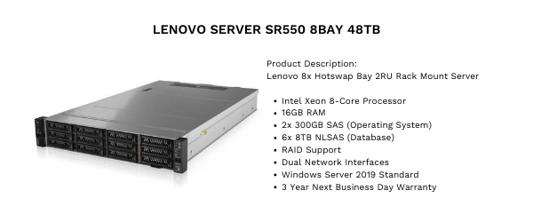 LENOVO-SERVER-SR550-8BAY-48TB