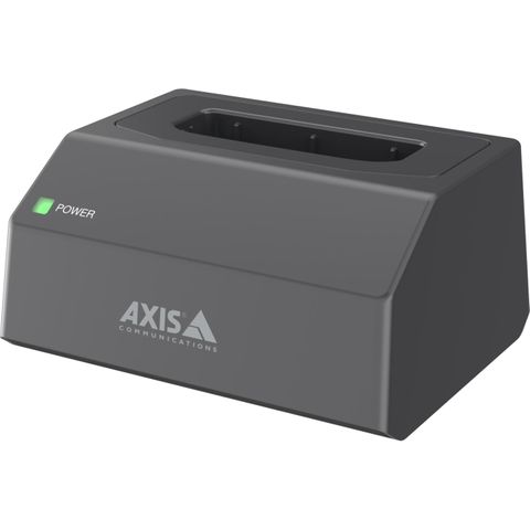 AXIS 02645-006 - AXIS W702 Docking Station 1 Bay charges the battery and ensures easy data offloading of a single AXIS W110 body worn camera.