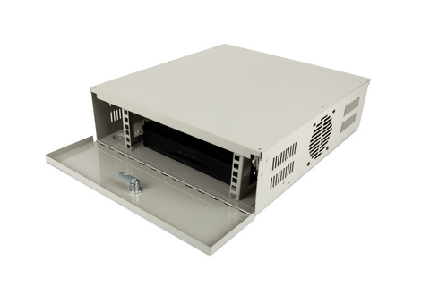 NVR Enclosure - Self Mounted box with fan and 12V1A Power Supply 445D x 400W x 120H