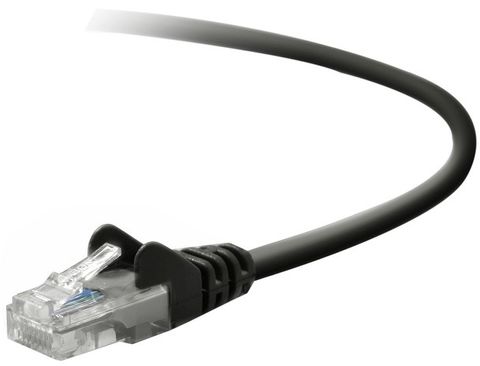 Patch Lead- CAT6, Black- 0.5m