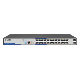 DLINK 26-Port Gigabit WebSmart PoE+ Switch with 24 PoE+ ports (8 with Long Reach PoE+) and 2 SFP Ports, 230W