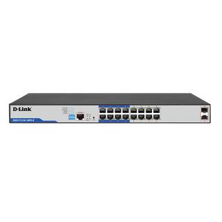 DLINK 18-Port Gigabit WebSmart PoE+ Switch with 16 PoE+ ports (8 with Long Reach PoE+) and 2 SFP Ports, 135W