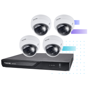 VIVO 8ch Kit, Kit Includes, 1 x 8 Channel NVR (ND9326P), 4 x Vivotek Fixed Dome Cameras (FD9383-HV-2.8MM), 1 x 3TB HDD