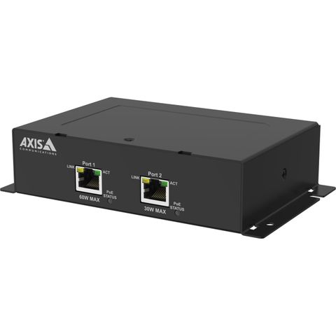 AXIS 02726-001 - AXIS TU8010 2-port PoE Extender add additional PoE ports within a system, allowing for more devices to be connected.