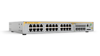 Allied Telesis L2+ switch with 24 x 10/100/1000T  ports and 4 x 100/1000X SFP ports, AU Power Cord. 1 year NCP support (Start date is shipment date from ATI - Grace period 90 days)