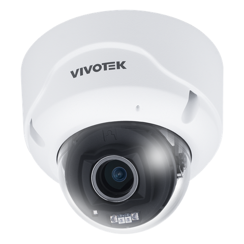 Vivotek V Series Outdoor Varifocal Dome, 5MP, 30fps, 2.8 - 12mm lens, P-Iris, IR, 2 Way Audio, TPM 2.0, IP66, IK 10, Nema 4X, Includes VCA And Attribute Search (FD9389-EHTV)