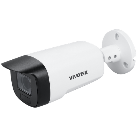 Vivotek V Series Outdoor Fixed Bullet, 5MP, 30fps, 2.8mm lens, IR, 2 Way Audio, TPM 2.0, IP66, IP67, IK 10,  Includes VCA And Attribute Search (IB9389-EHV-V3)
