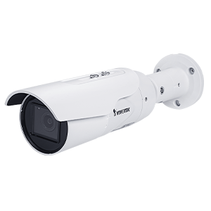 Vivotek V Series Outdoor Varifocal Bullet, 8MP, 30 fps, 4.3 - 8.9mm, IR, 2 Way Audio, TPM2.0, IP66, IP67, IK 10, Includes VCA And Attribute Search (IB9399-EHTV)