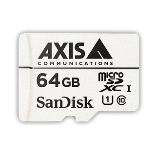 AXIS 5801-961 -  Surveillance Card 64 GB is a high endurance microSDXC card optimized for video surveillance