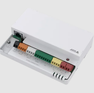 AXIS 02861-001 - A9210 offers ten I/O ports including two configurable I/Os, five inputs, three outputs, and one form C relay output, allowing you to extend the functionality of any Axis product or third-party system.