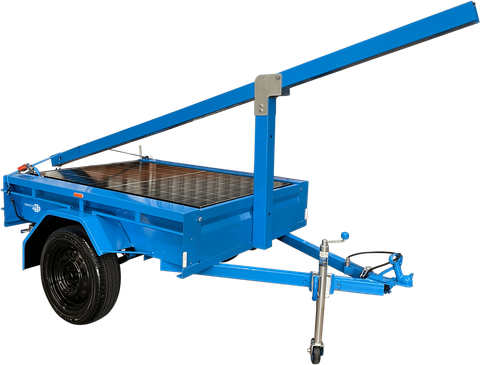 Spectur Light Trailer - 6x4 Trailer Including; Heavy duty single axle trailer, spare wheel, jockey wheel, front steadies, 440W solar panel, 100Ah Battery, Wheel lock, 60L tool box & Tilt Pole