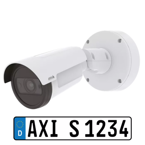 AXIS 02811-001 - Compact outdoor, HDTV / 1080p, day/night, fixed bullet camera with built-in AXIS License Plate Verifier application. Detect and verify vehicles in single lanes with speed up to 70 km/h (45 mph) in 7 to 20 meter distance (23-65 feet)