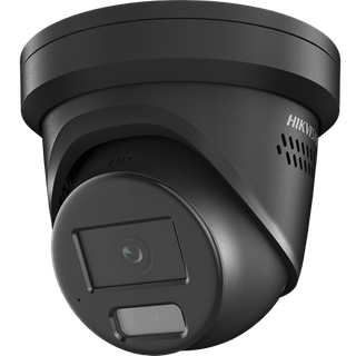 HIKVISION 8MP Hybrid Light ColorVu Turret, Built-in Mic, Speaker, Strobe Light, 2.8mm, BLACK (2387)