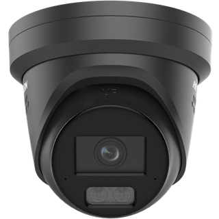 HIKVISION 8MP ColorVu 3.0Ai Turret, Smart Hybrid Light, Built-in Arrayed Dual Mic, Speaker, Active Strobe Light, 2.8mm, NEMA4X, BLACK (2387)