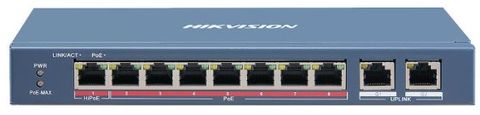 HIKVISION Switch 8 Gigabit PoE Ports, 2 x Gigabit SFP, Smart Managed, 110W
