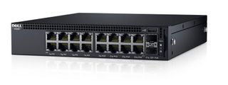 Dell Networking X1018 Smart Web Managed Switch, 16x 1GbE and 2x 1GbE SFP ports (Wall Mounted, required DELL-SW-RMTRAY for Rack Mount)