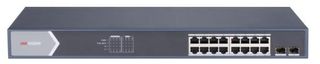 HIKVISION Switch 16 Gigabit PoE Ports, 2 x Gigabit SFP, Smart Managed, 225W