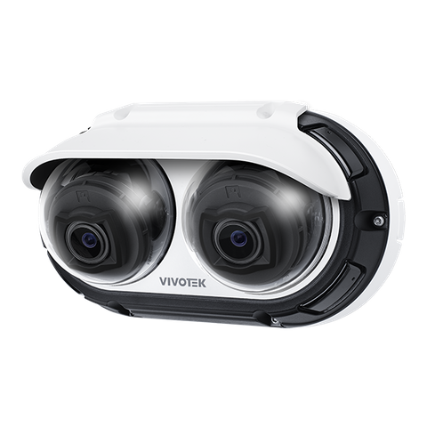 Vivotek outdoor 16MP Vandal dome (2x8MP sensors) 30fps,  2.8-12mm P-Iris lenses, WDR Pro, TPM2.0, IR, Smart VCA and attribute search (MA9312-EHTV)