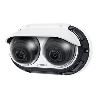 Vivotek outdoor 16MP Vandal dome (2x8MP sensors) 30fps,  2.8-12mm P-Iris lenses, WDR Pro, TPM2.0, IR, Smart VCA and attribute search (MA9312-EHTV)