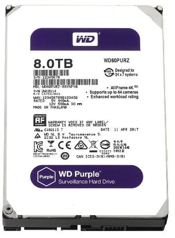 WESTERN DIGITAL WD80PURP Purple 8TB HDD