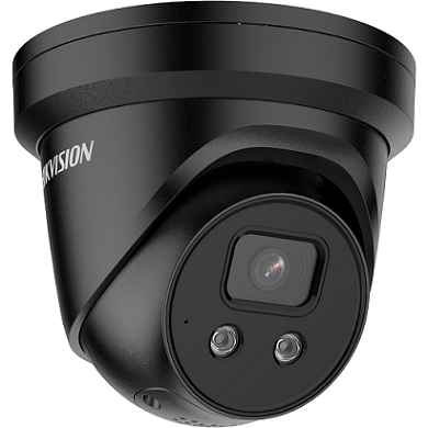 HIKVISION 6MP AcuSense Turret, IP67, IR, Built-in Mic, Speaker, Strobe Light, 2.8mm, Black (2366)