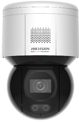 HIKVISION 4MP COLORVU PT CAMERA, ACUSENSE, 4MM, WHITE LIGHT 30M, IP66, POE, BUILT-IN MICROPHONE AND SPEAKER