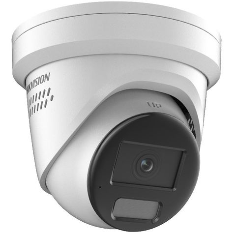 HIKVISION COLORVU TURRET, 4MP, WHITE LIGHT, ACUSENSE, BUILT-IN MIC, SPEAKER, STROBE LIGHT, 2.8MM (2347)