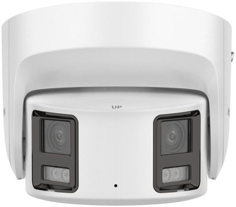 HIKVISION 8MP ColorVu Panoramic Turret, 180 Degree, White Light, AcuSense, Built in Mic, Speaker, Strobe Light, 4mm (2387G2P)